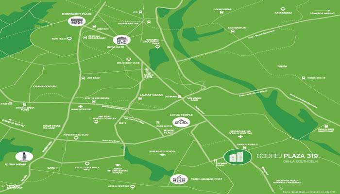 Godrej Plaza 319 Location Map