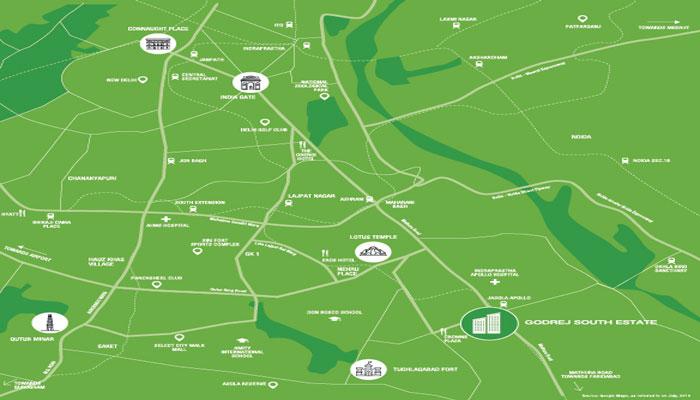 Godrej Prima Location Map