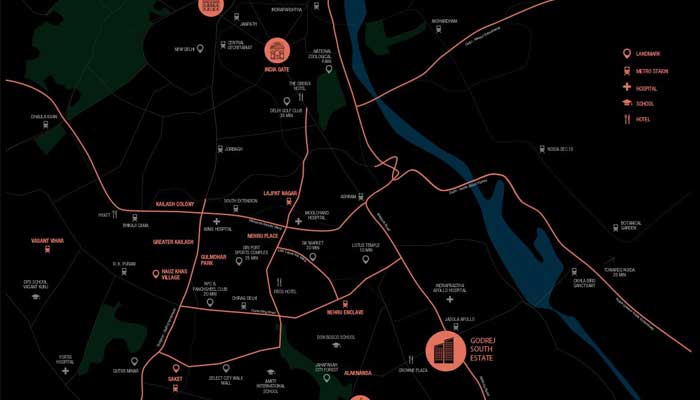 Godrej South Estate Location Map