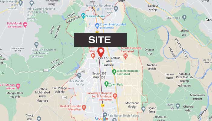 Godrej Mathura Road Faridabad Location Map