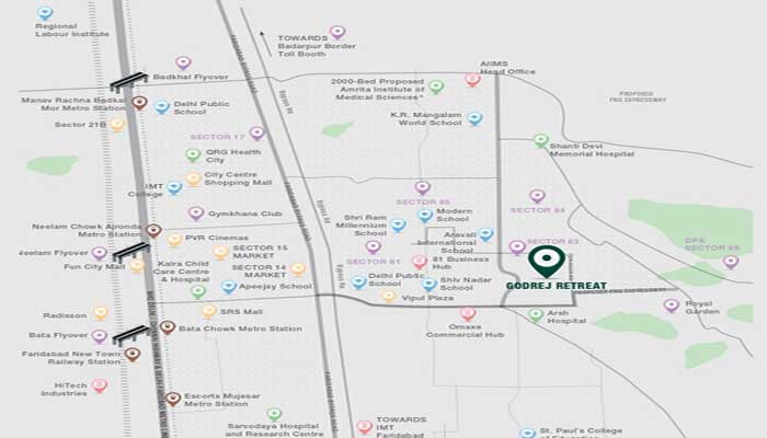 Godrej Retreat Location Map