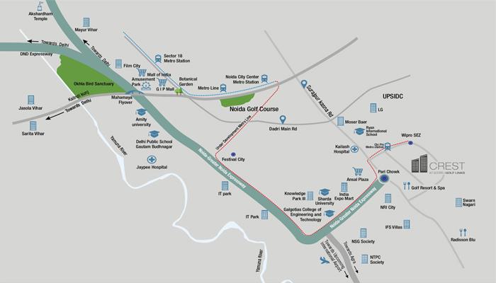 Godrej Crest Location Map