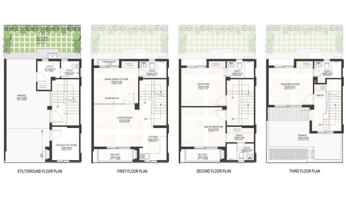 Godrej Golf Links - 4 BHK Villa (4177 sqft) Floor Plan