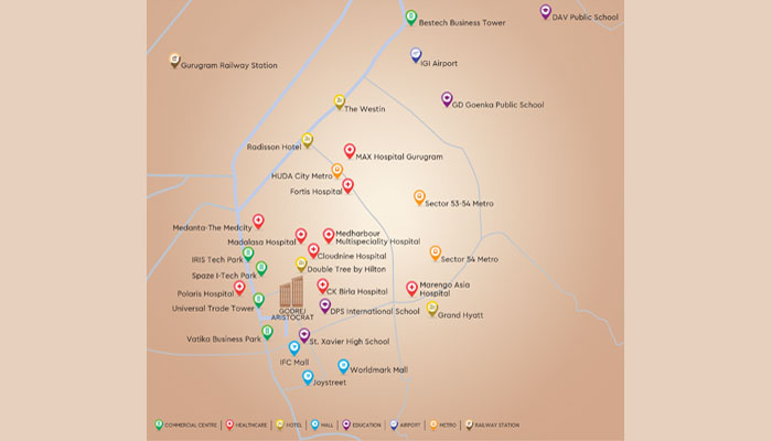 Godrej Aristocrat Location Map
