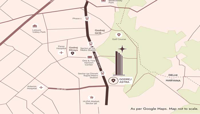 Godrej Astra Location Map