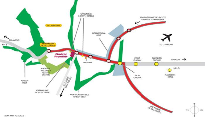 Godrej Frontier Location Map