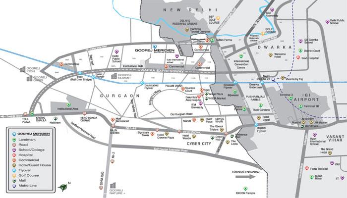 Godrej Meridien Location Map