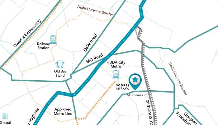 Godrej Miraya Location Map