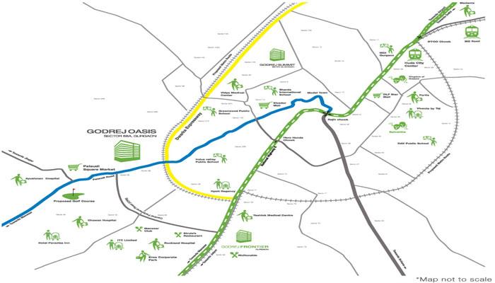 Godrej Oasis Location Map