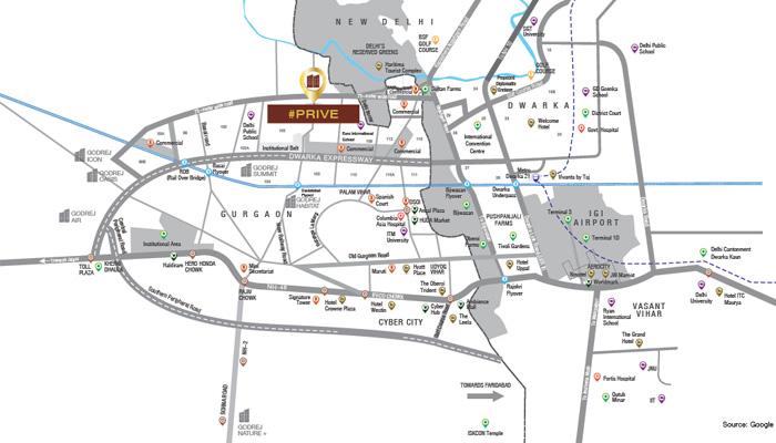 Godrej Prive Location Map
