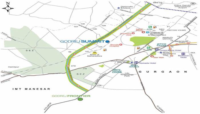 Godrej Summit Location Map