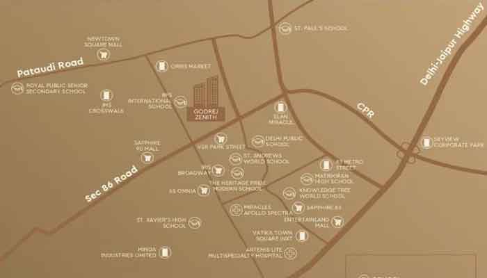 Godrej Zenith Location Map