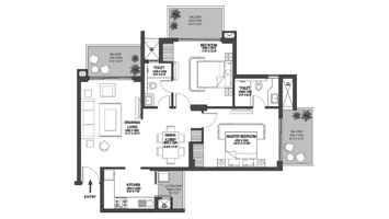 Godrej Suprema - 2 BHK Floor Plan