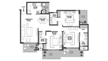 Godrej Suprema - 3 BHK Floor Plan