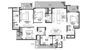 Godrej Gomti Nagar Lucknow - 4 BHK Floor Plan