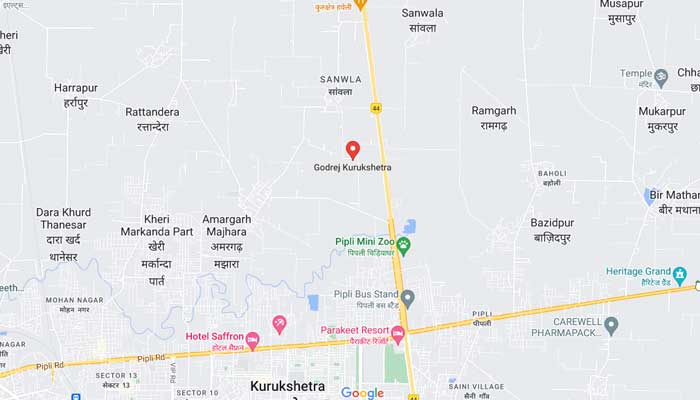 Godrej Plots Kurukshetra Location Map