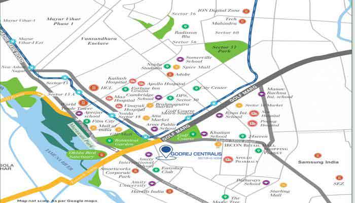 Godrej Centralis Location Map