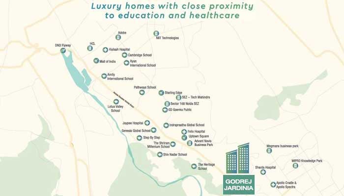 Godrej Jardinia Location Map