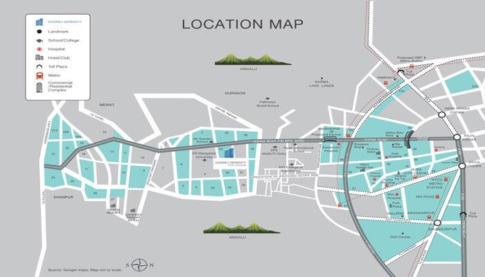 Godrej Crown Location Map