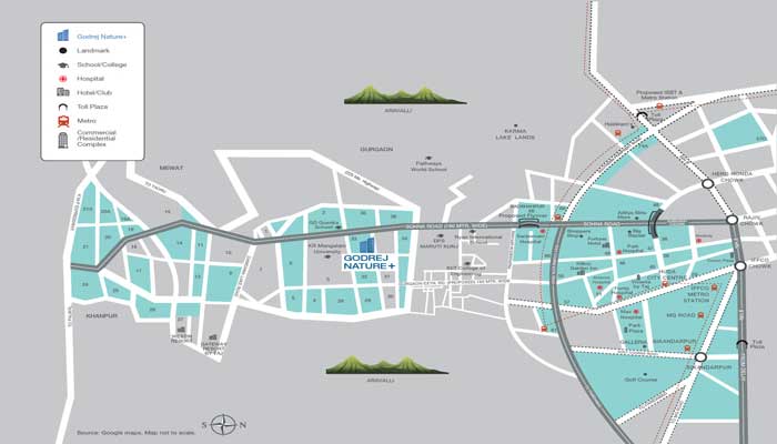 Godrej Nature Plus Location Map